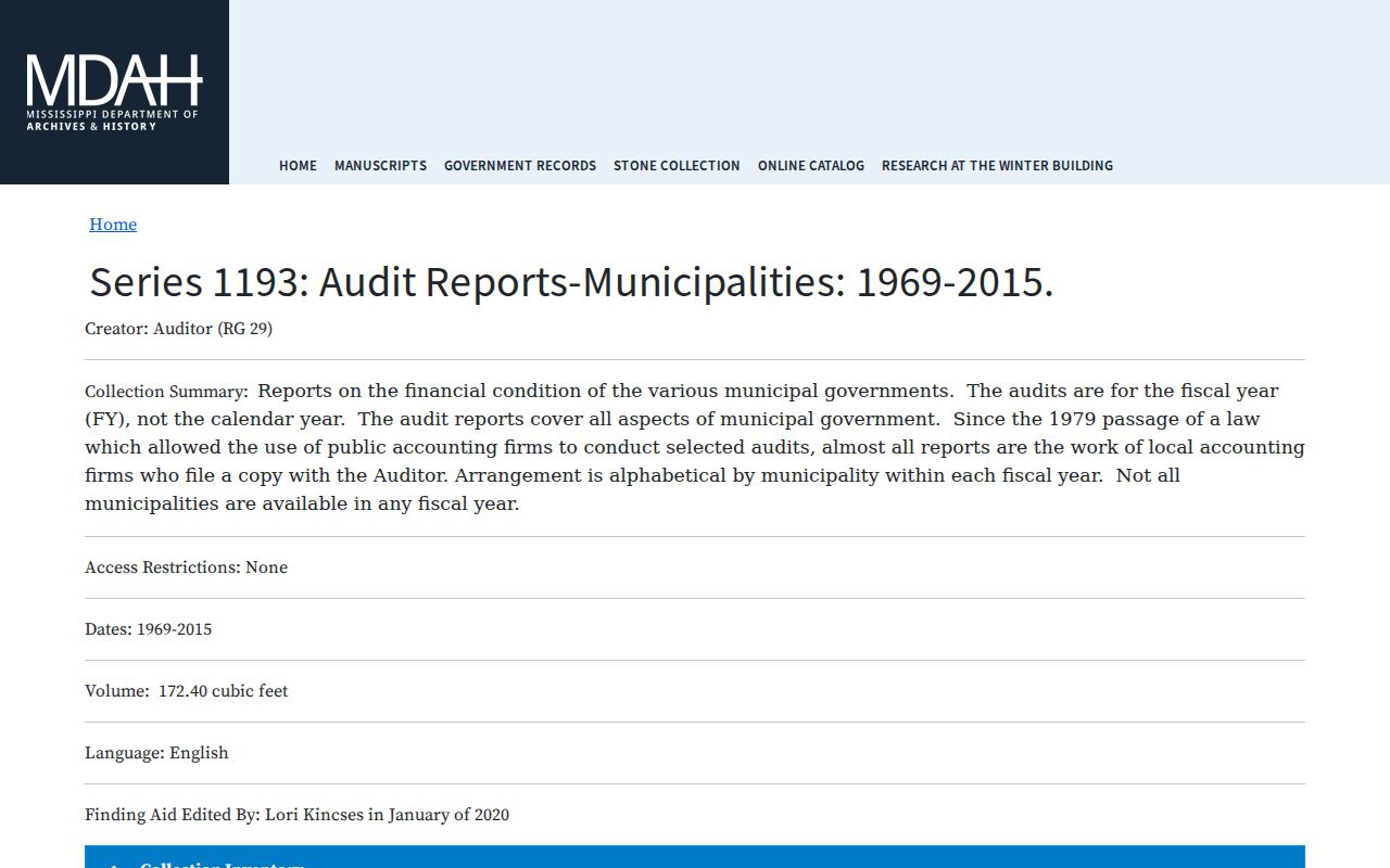 Bentonia court records municipal archive source