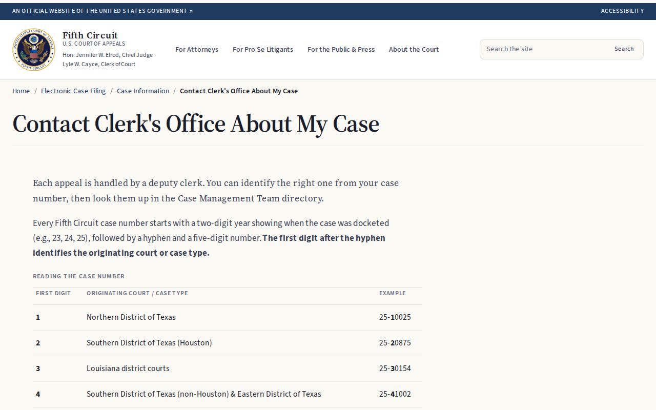 Yazoo County Satartia court records federal case-information clerk routing reference