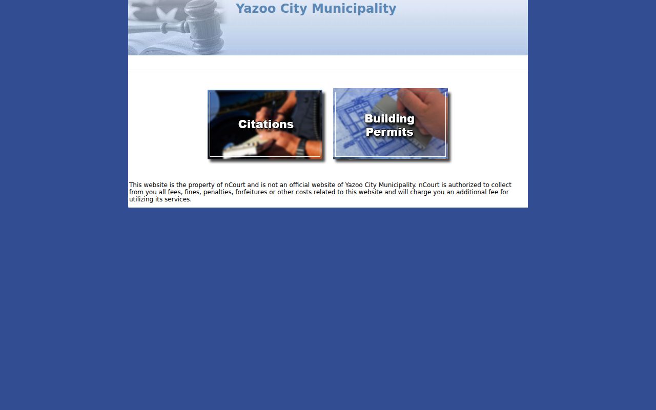 Yazoo County traffic court payment portal source
